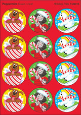 Holiday Pals/ Peppermint Stinky Stickers, 48 Ct