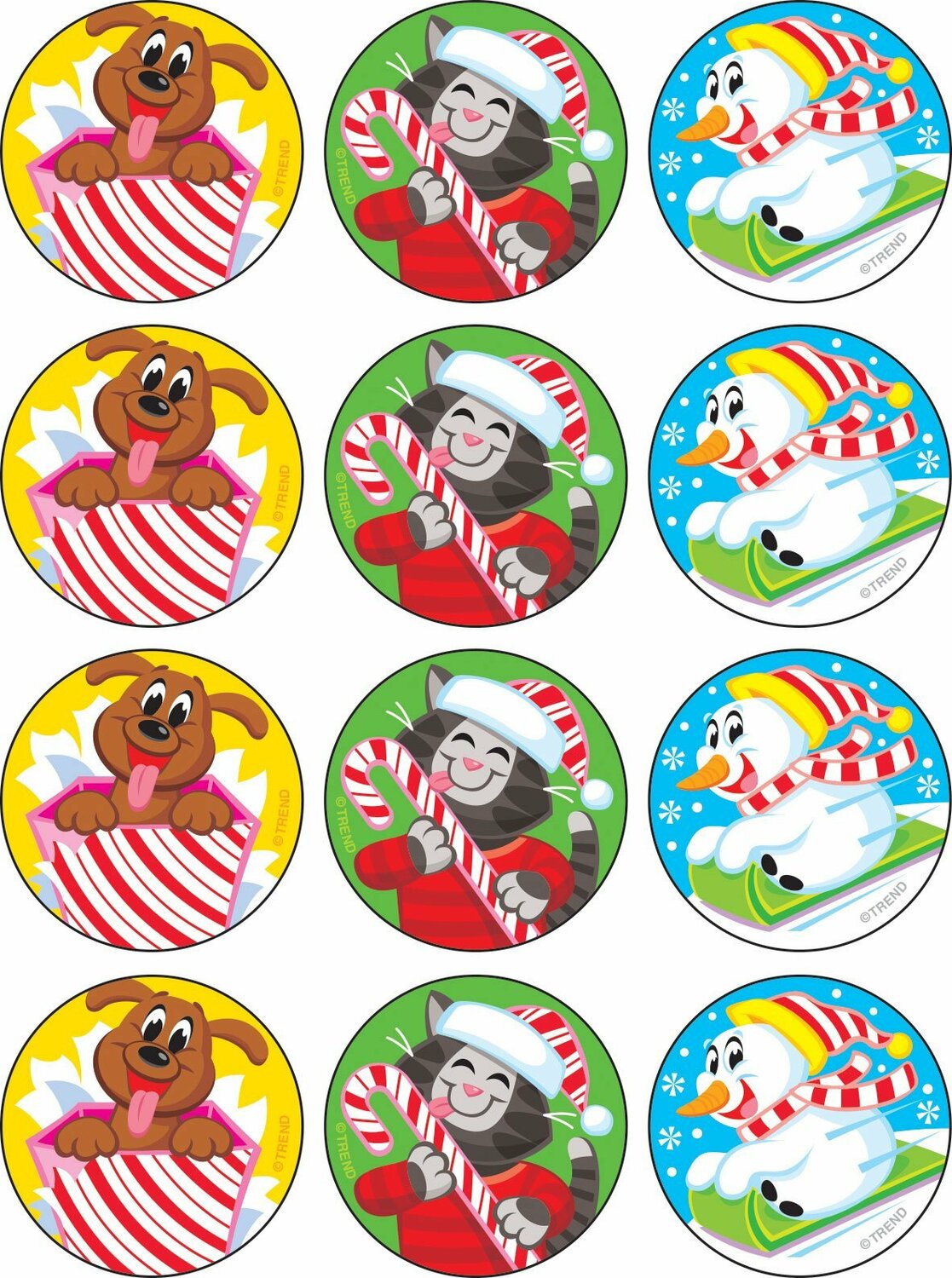 Holiday Pals/ Peppermint Stinky Stickers, 48 Ct