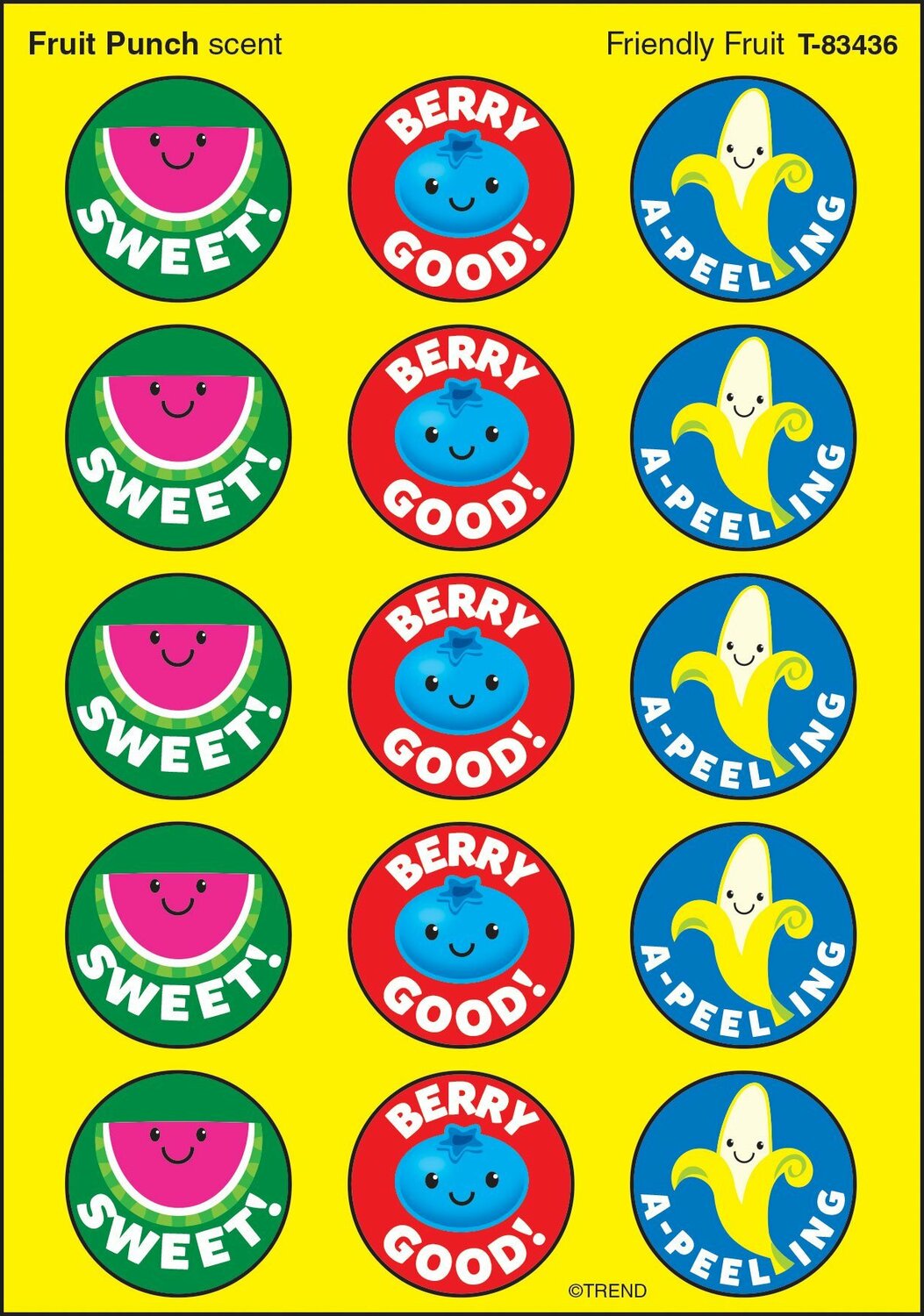 Friendly Fruit/ Fruit Punch Stinky Stickers, 60 Ct