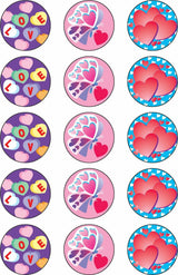 Valentine's Day/ Cherry Stinky Stickers, 60 Ct