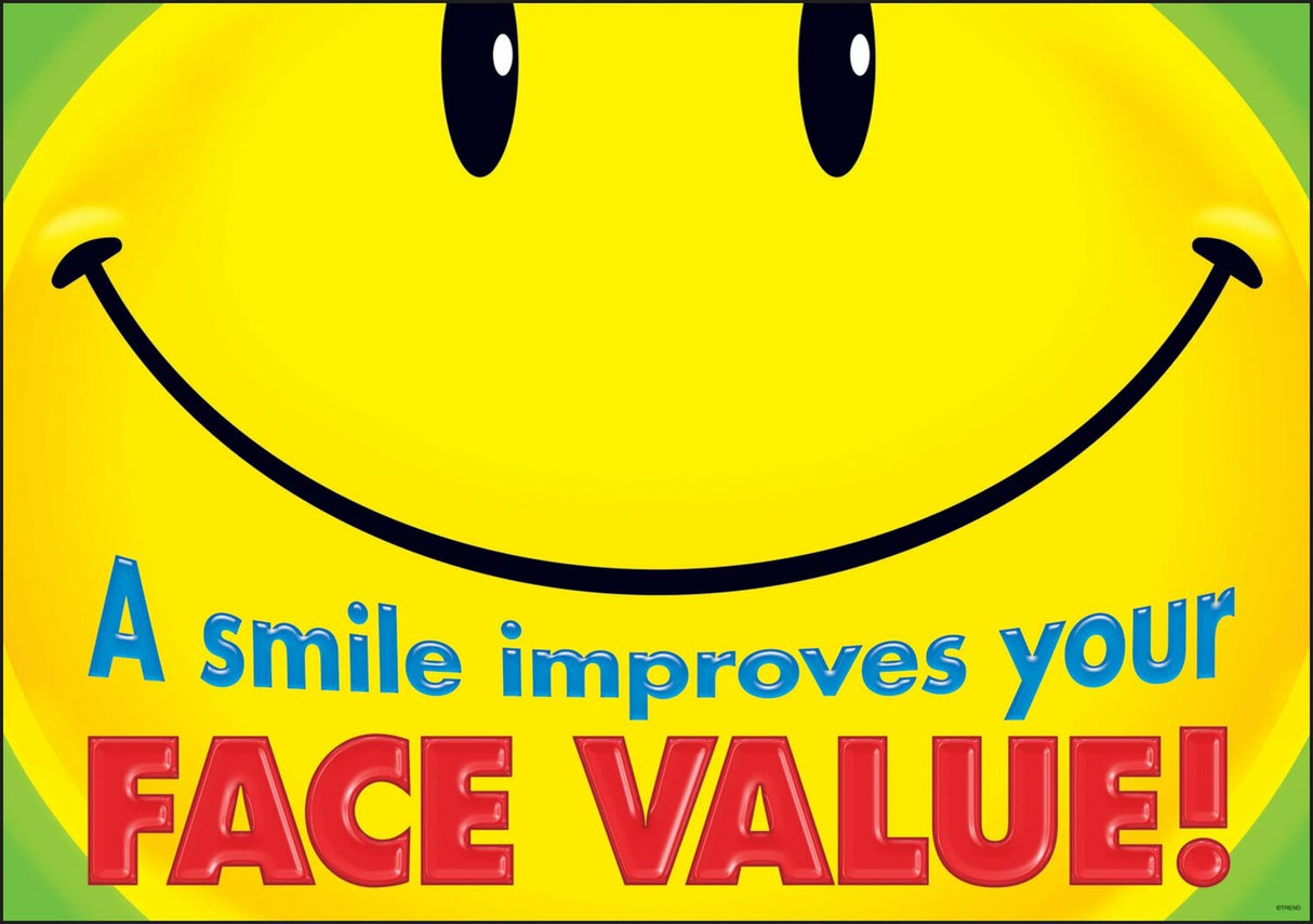 A Smile Improves Your Face Argus Poster, 13.375" X 19"