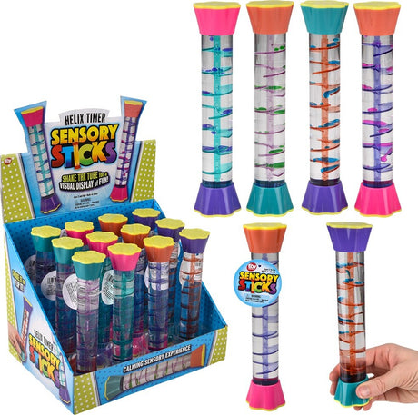 8" Sensory Water Stick Helix Timer (assorted)