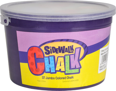 Jumbo Chalk In A Bucket 36 Pc