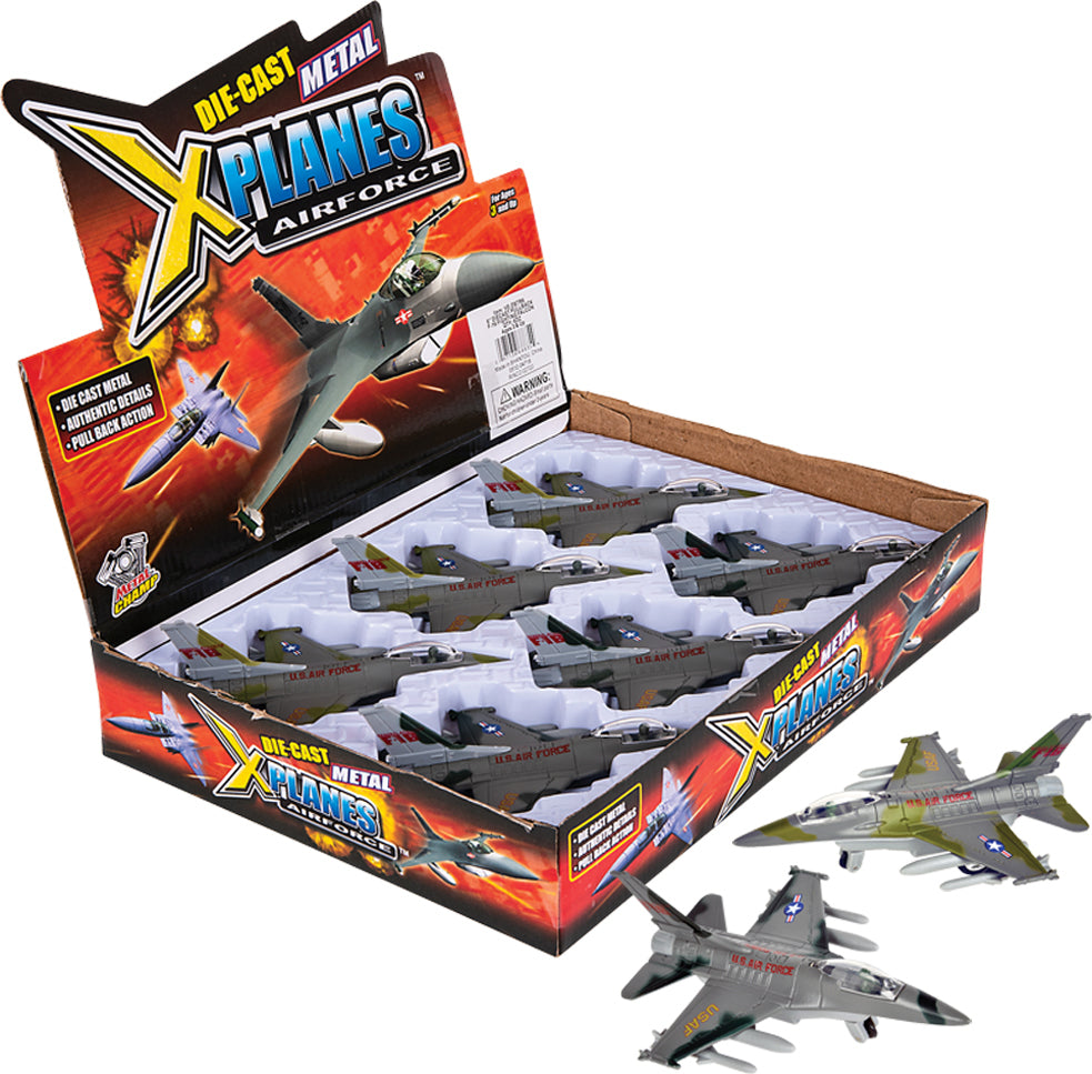 6" Die-cast Pull Back F-16 Fighting Falcon