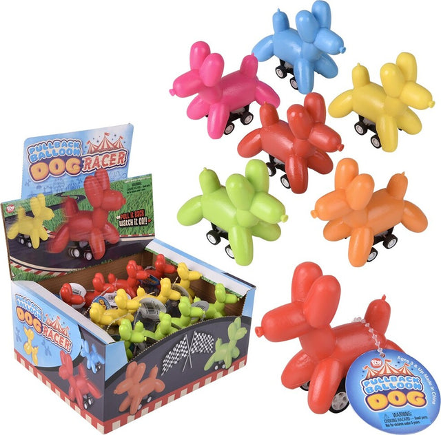 2.5" Pull Back Balloon Dog 24ct