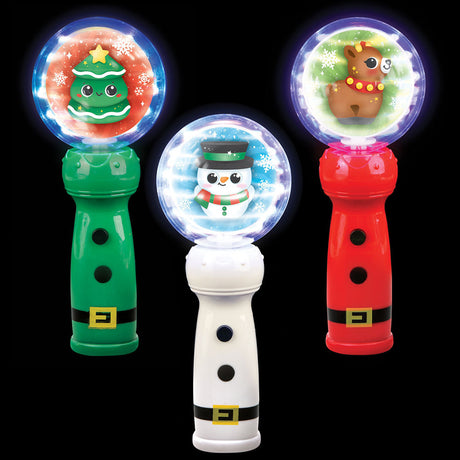 8.5" Light-Up Christmas Globe Wand (assorted)