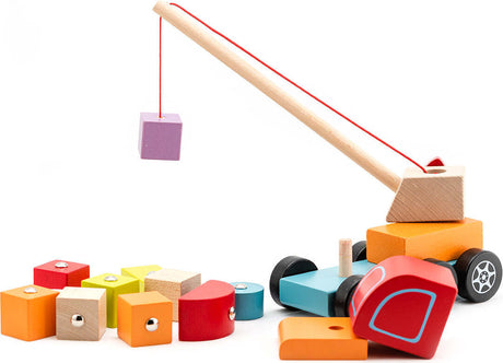 Cubika Wooden Toy Crane Truck