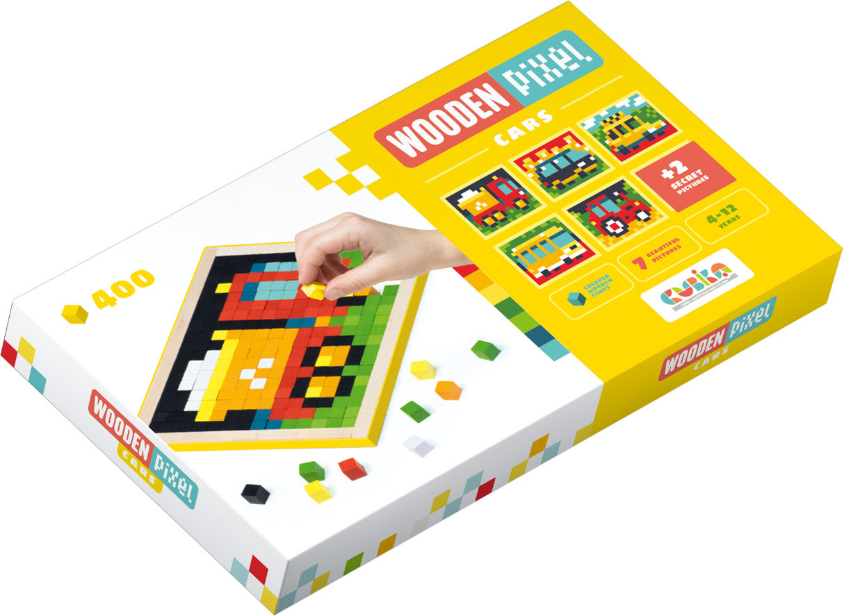 Cubika Wooden Pixel Cars Mosaic