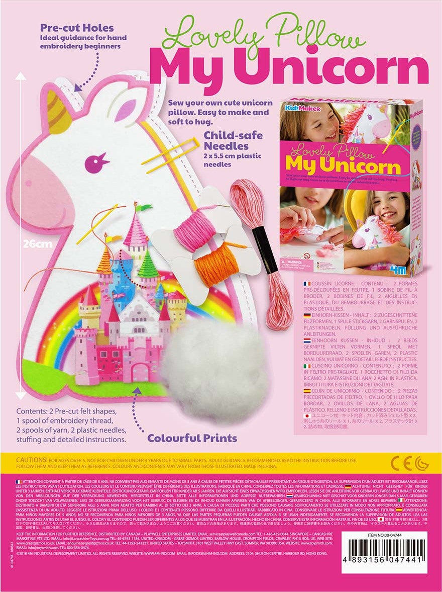 Kidz Maker Lovely Pillow Unicorn