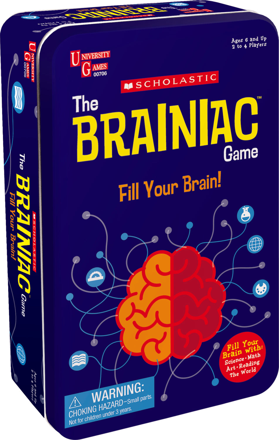 Scholastic The Brainiac Game Tin