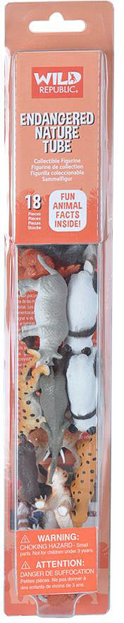 Tube of Endangered Species Figurines