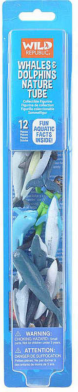 Tube of Whale and Dolphin Figurines