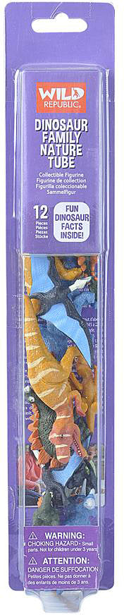 Tube of Dinosaur Family Figurines