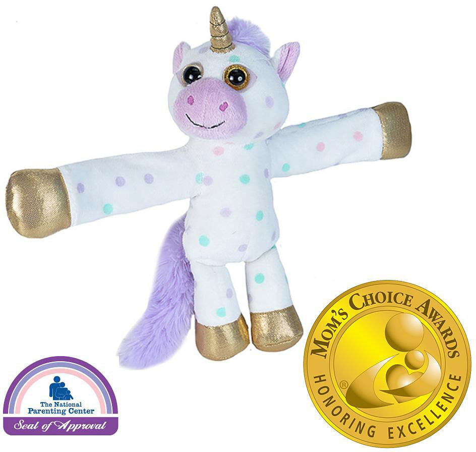 Huggers Polka Dot Unicorn Stuffed Animal - 8"