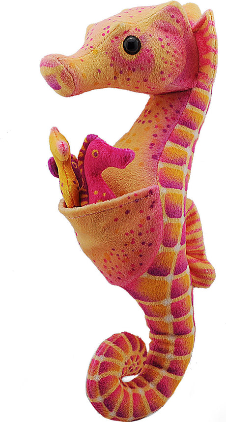 Sea Horse Dad with Babies Stuffed Animal - 13"