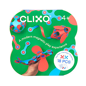 CLIXO 18PCS SET FLAMINGO/TURQUOISE