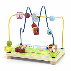 Farm wooden bead maze for toddlers